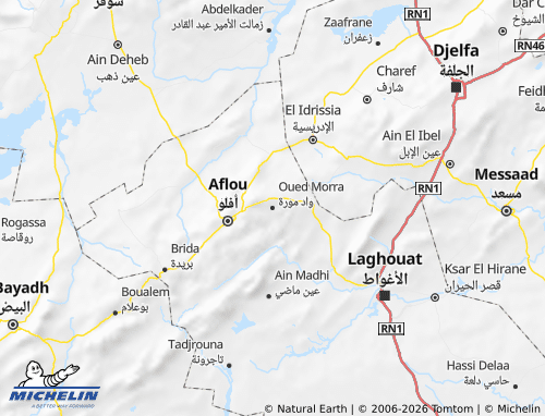 Mappa MICHELIN Wad Mourah - ViaMichelin