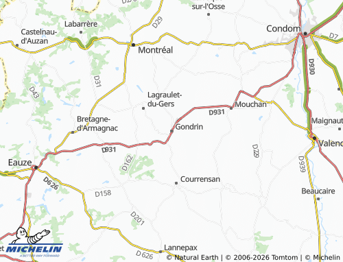 Mapa MICHELIN Gondrin - ViaMichelin