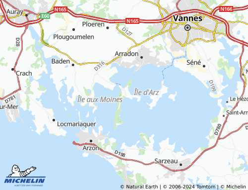 Carte MICHELIN le aux Moines ViaMichelin