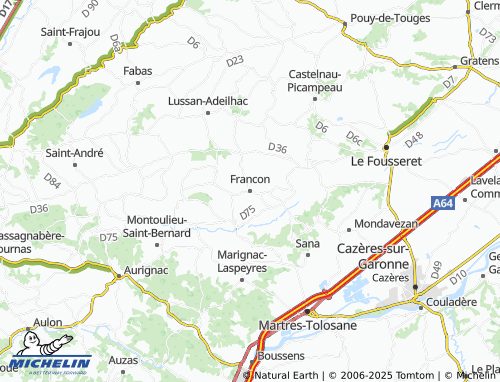 MICHELIN Francon map - ViaMichelin