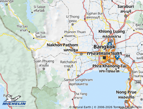 MICHELIN Amphoe Ban Pong map - ViaMichelin
