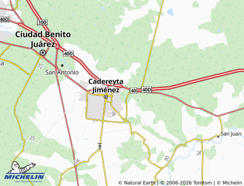Mapa MICHELIN Puerta de Cadereyta - ViaMichelin