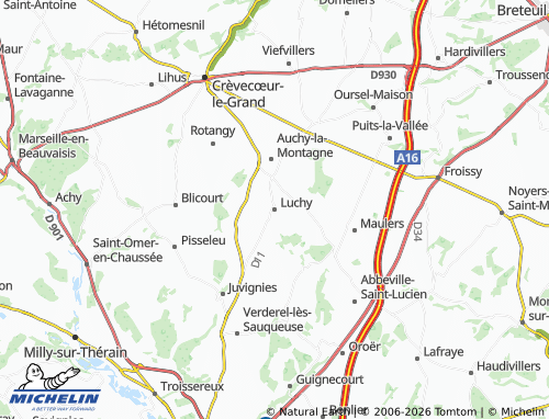 Mapa MICHELIN Luchy - ViaMichelin