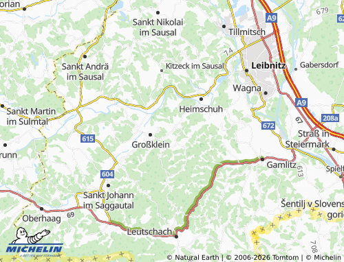 MICHELIN-Landkarte Nestelbach - ViaMichelin