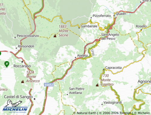 Mapa MICHELIN Ateleta - ViaMichelin
