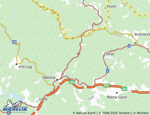 MICHELIN gornje Tihovo map - ViaMichelin