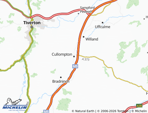 Carte MICHELIN Cullompton - ViaMichelin