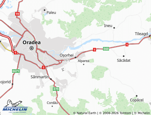 MICHELIN Oșorhei map - ViaMichelin