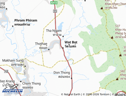 Mapa MICHELIN Wat Bot - ViaMichelin