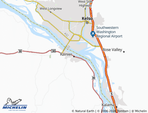 Mappa MICHELIN Rainier - ViaMichelin