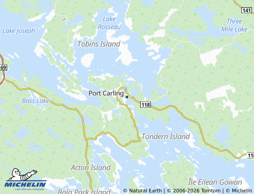 Mappa MICHELIN Port Carling - ViaMichelin