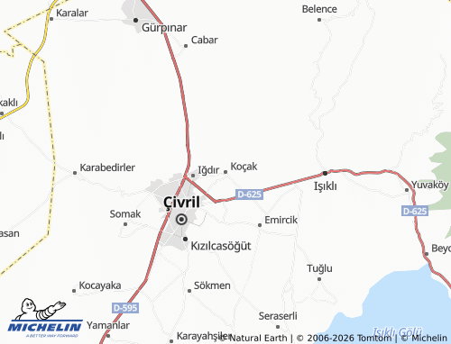 MICHELIN Koçak map - ViaMichelin