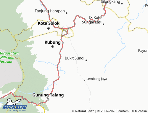 Mapa MICHELIN Muaro Paneh - ViaMichelin