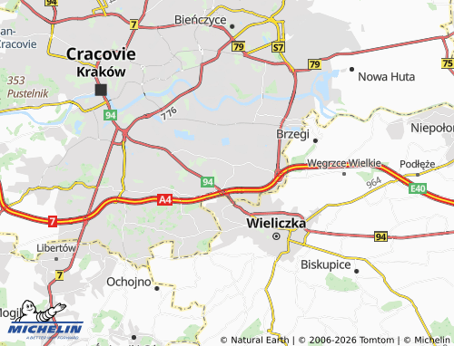 MICHELIN Bieżanów-Prokocim map - ViaMichelin