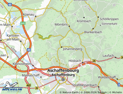 Mappa MICHELIN Johannesberg - ViaMichelin