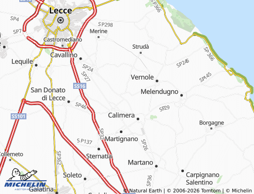 Mapa MICHELIN Castri di Lecce - ViaMichelin