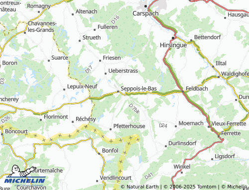 MICHELIN Seppois-le-Haut map - ViaMichelin