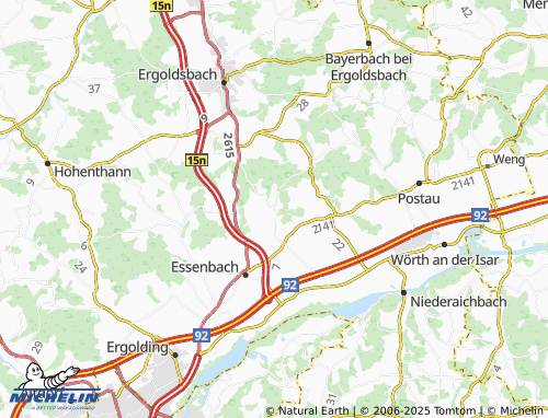 MICHELIN-Landkarte Oberwattenbach - ViaMichelin