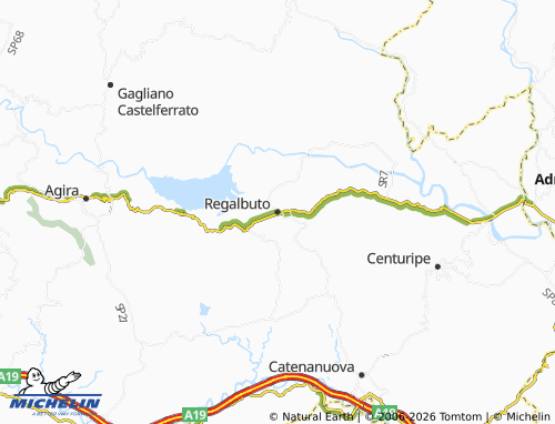 MICHELIN Regalbuto map - ViaMichelin