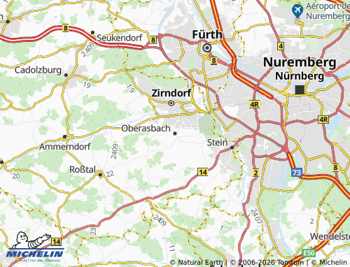 MICHELIN Oberasbach map - ViaMichelin