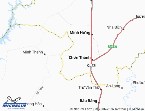 MICHELIN Minh Long map - ViaMichelin