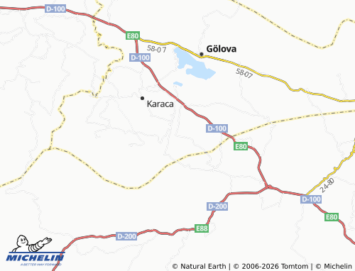 MICHELIN Gözüküçük map - ViaMichelin