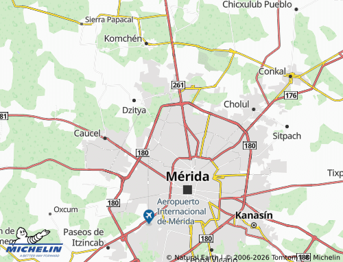 MICHELIN Del Prado Chuburna map - ViaMichelin