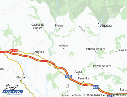Mappa MICHELIN Abiego - ViaMichelin