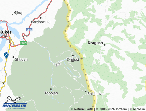 Carte MICHELIN Orgjost - ViaMichelin