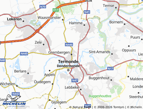 MICHELIN Grembergen map - ViaMichelin