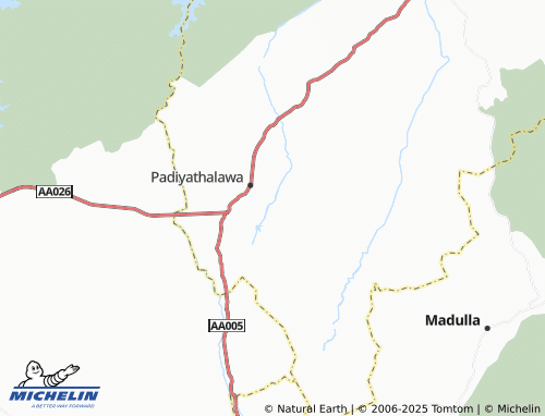 MICHELIN Thalapitaoya South map - ViaMichelin