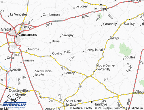 MICHELIN Montpinchon map - ViaMichelin