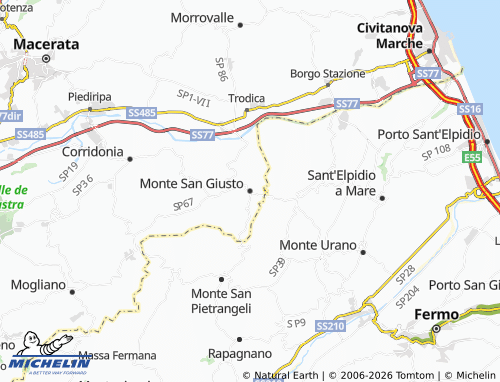 Mappa MICHELIN Monte San Giusto - ViaMichelin