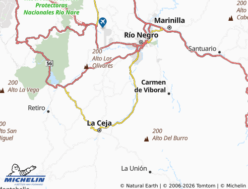 MICHELIN El Capiro map - ViaMichelin