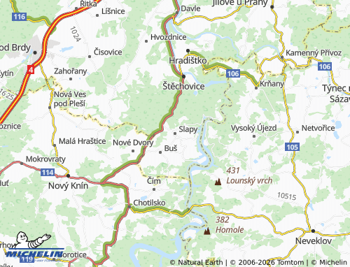 Mappa MICHELIN Slapy - ViaMichelin