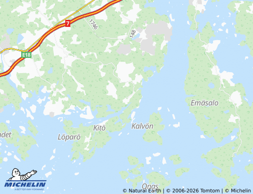 MICHELIN-Landkarte Spjutsund - ViaMichelin