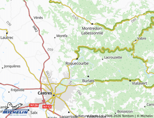 Mapa MICHELIN Roquecourbe - ViaMichelin