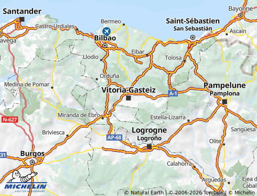 Carte MICHELIN Pays Basque - ViaMichelin