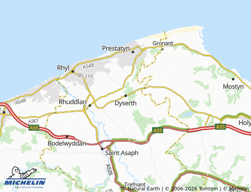 Mappa MICHELIN Dyserth - ViaMichelin