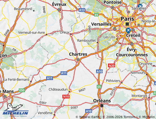Kaart MICHELIN Eure-et-Loir - ViaMichelin