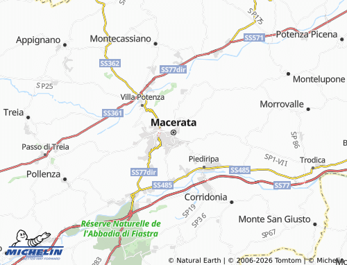 Mappa MICHELIN Macerata - ViaMichelin