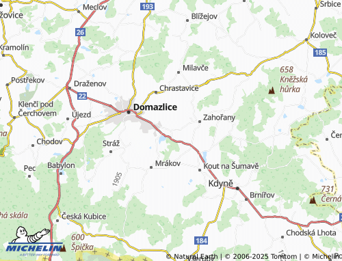 MICHELIN Bořice map - ViaMichelin
