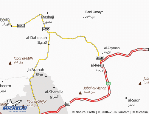 Carte MICHELIN Qabil Eefan - ViaMichelin