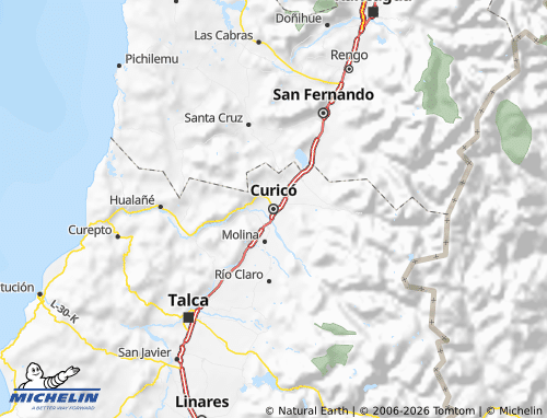 Carte MICHELIN Curicó - ViaMichelin
