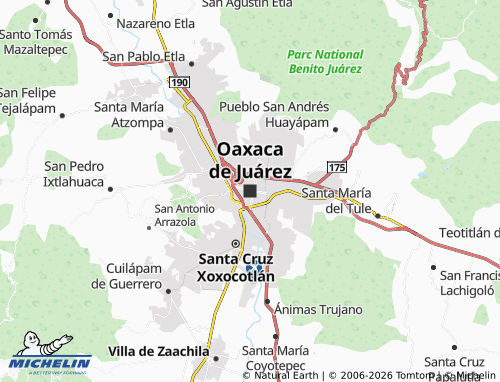 Mappa MICHELIN Oaxaca de Juarez - ViaMichelin