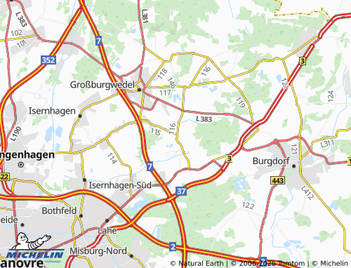 MICHELIN Neuwarmbüchen map - ViaMichelin