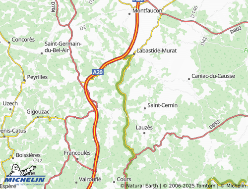 MICHELIN-Landkarte Saint-Sauveur-la-Vallée - ViaMichelin