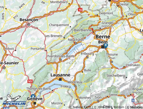 Carte MICHELIN La Broye - ViaMichelin