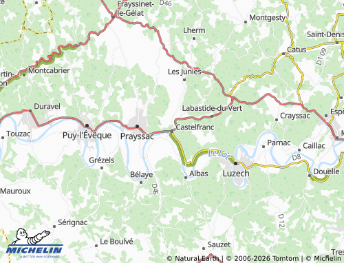 MICHELIN Castelfranc map - ViaMichelin