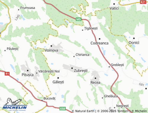 MICHELIN Chirianca map - ViaMichelin